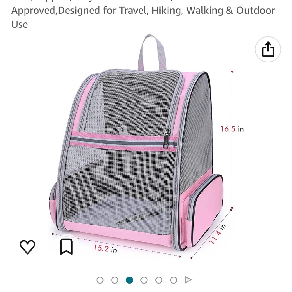 Pet backpack carrier
